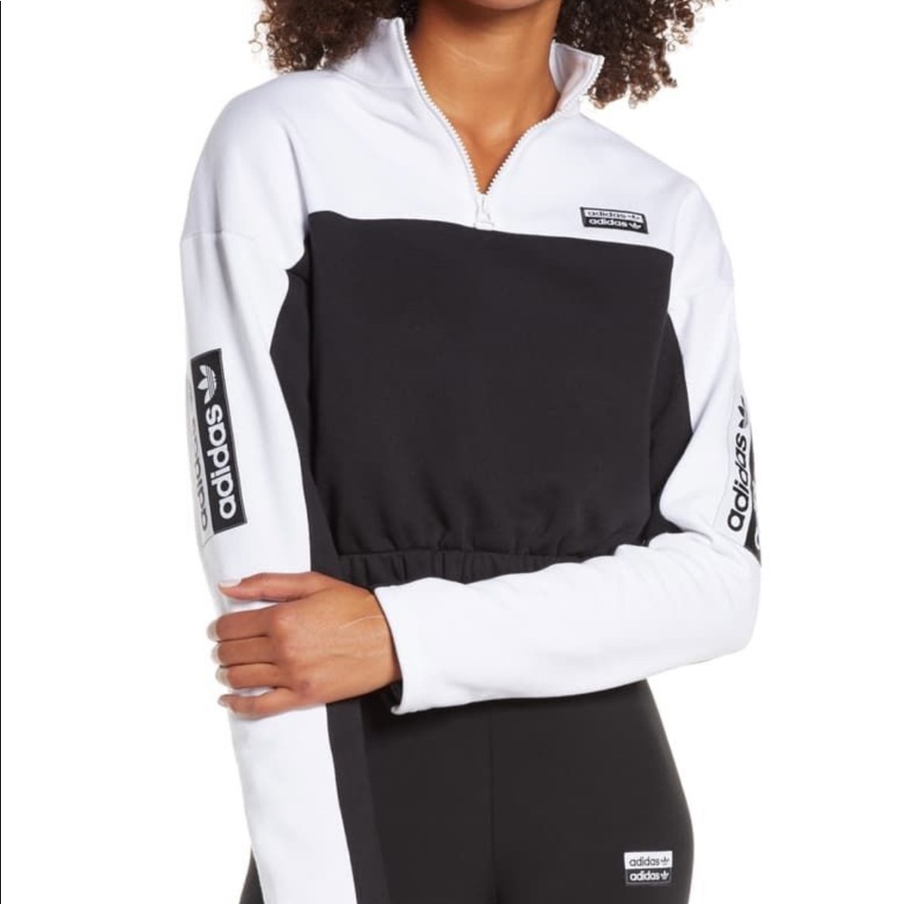 Adidas Half Zip Fleece Sweatshirt